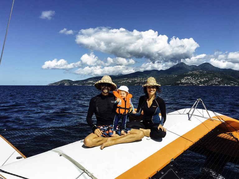 Trimaran, voile martinique sortie bateau